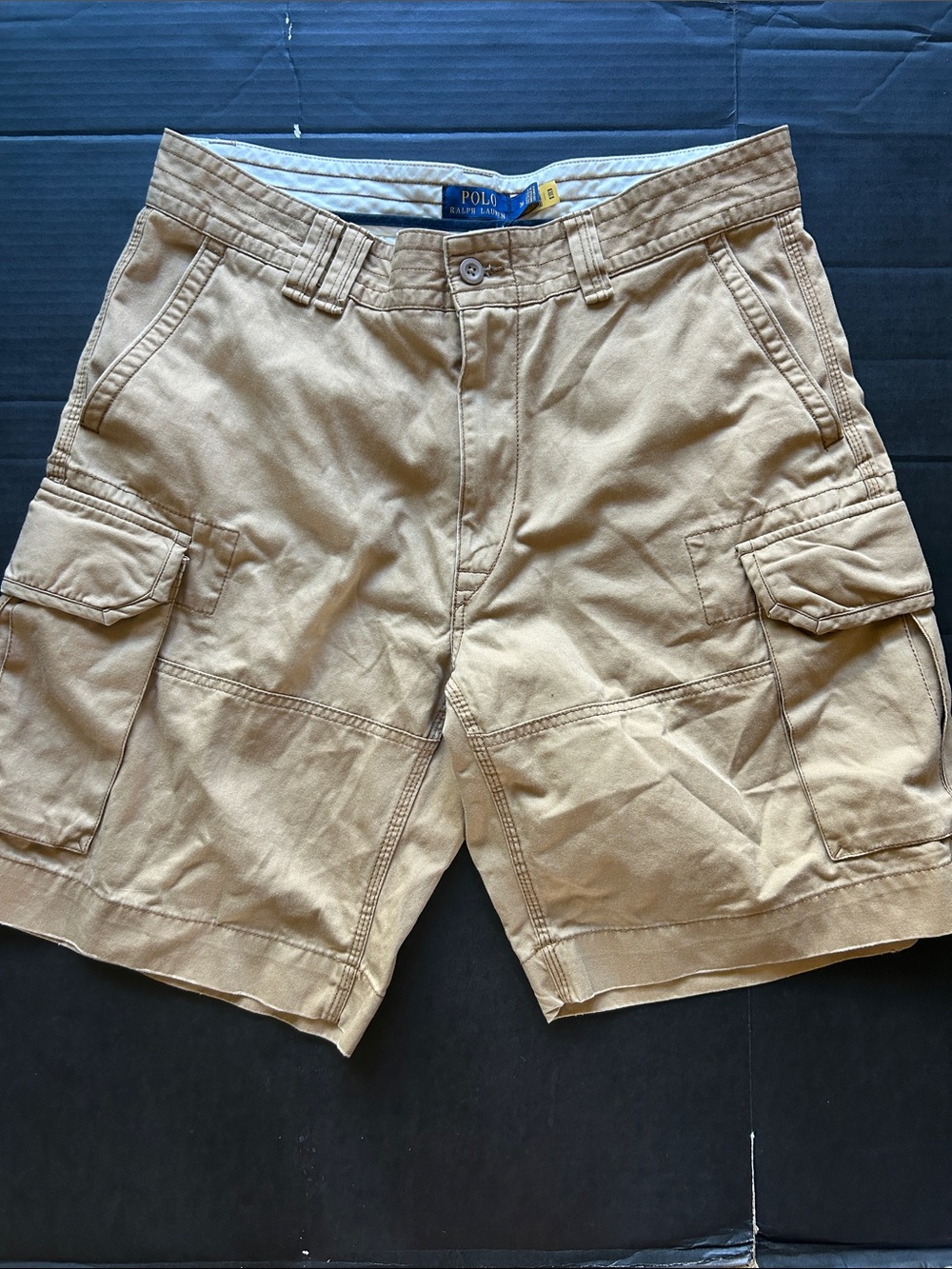 Polo by Ralph Lauren Men's Khaki Cargo Shorts, Sz 36